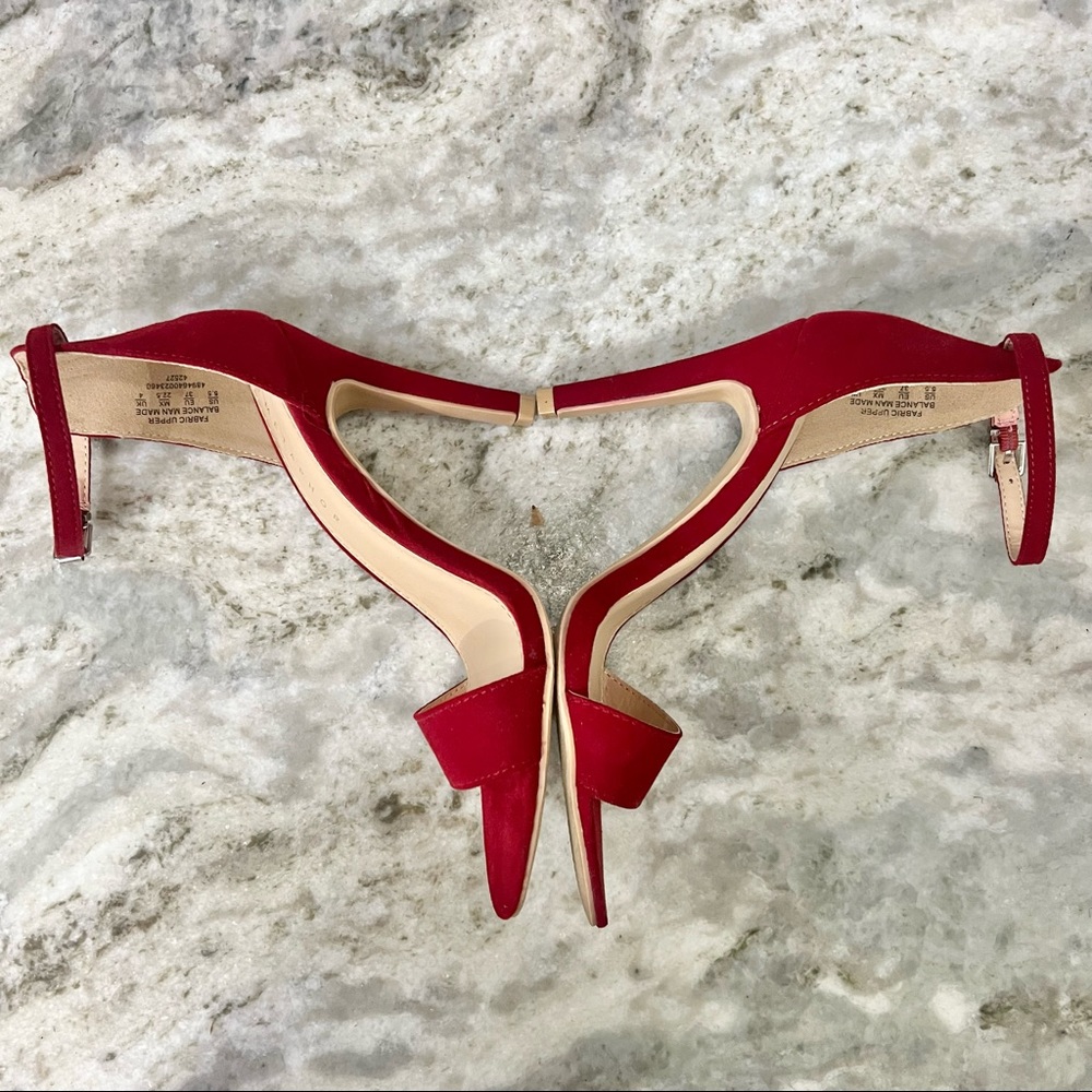 Metaphor Talula Dark Red Ankle Strap Dress Heeled Minimal Sandal Size 5.5 - Picture 4 of 9